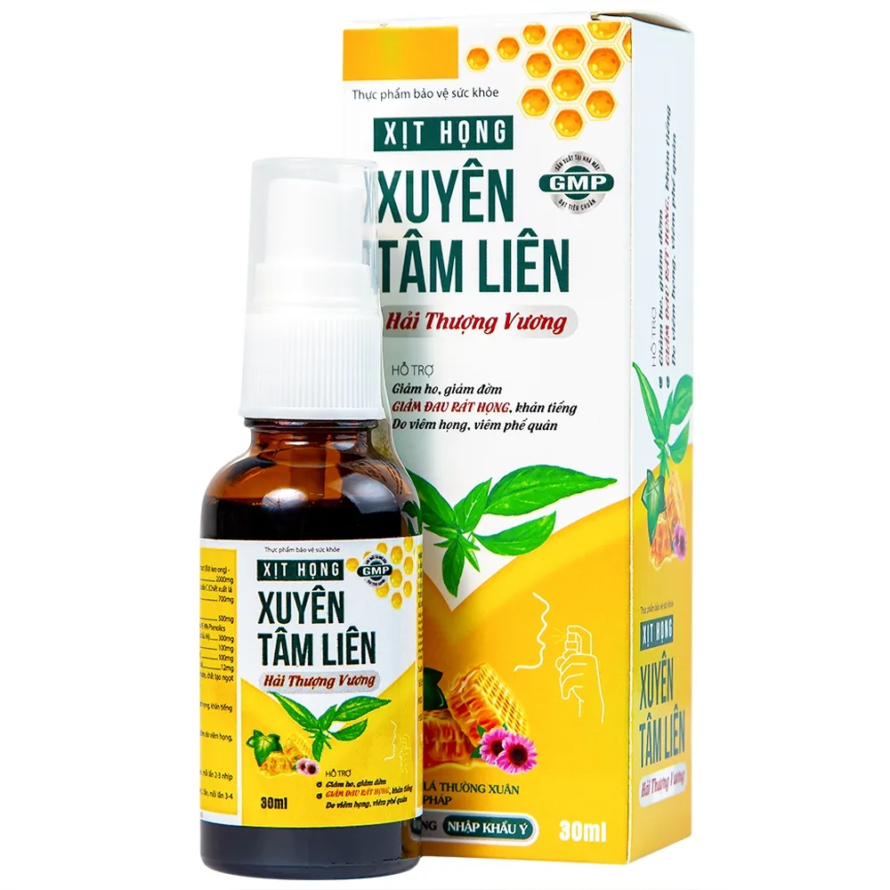 Hình ảnh Xịt họng Xuyên Tâm Liên Hải Thượng Vương hỗ trợ giảm ho, giảm đờm, giảm đau rát họng, khàn tiếng (30ml)