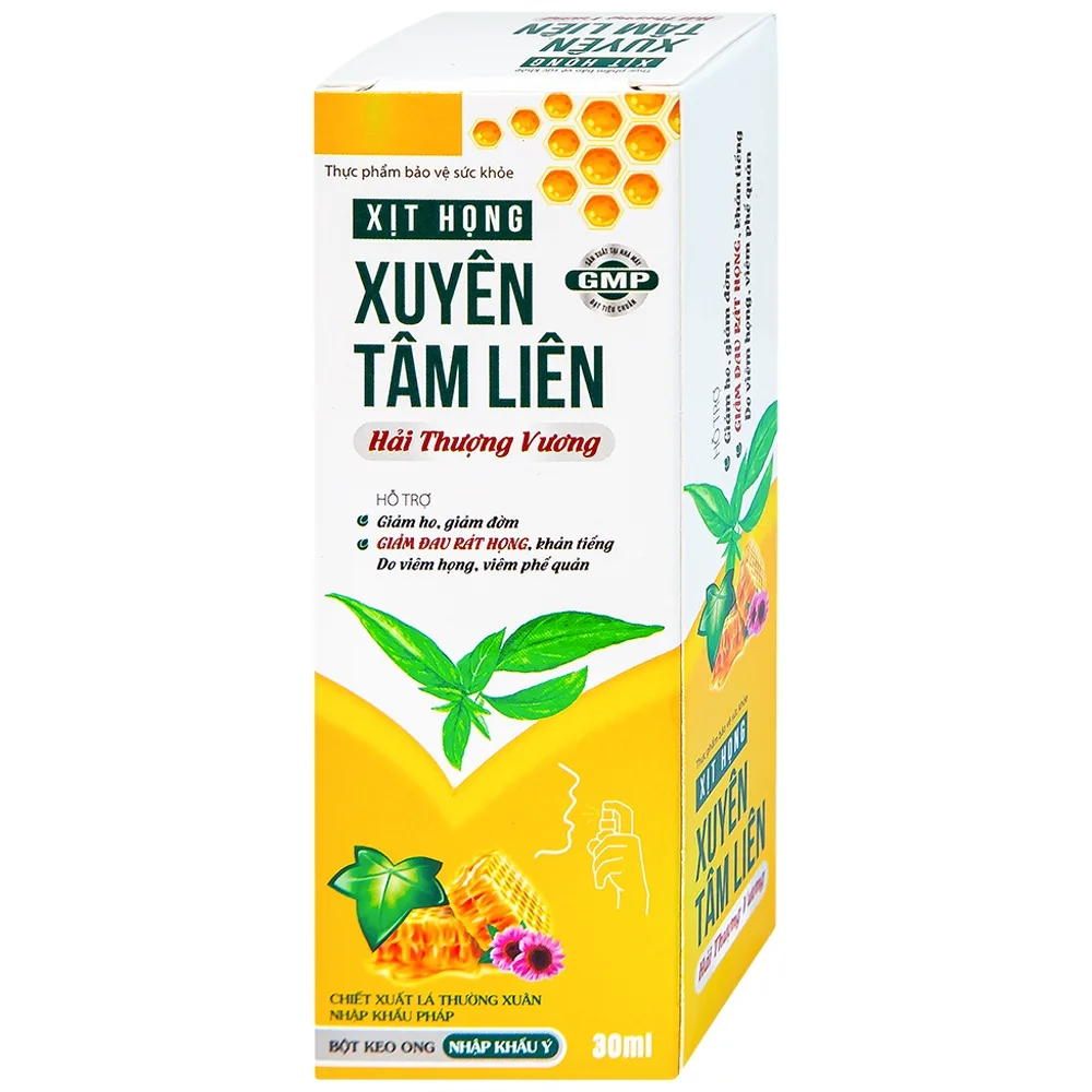 Hình ảnh Xịt họng Xuyên Tâm Liên Hải Thượng Vương hỗ trợ giảm ho, giảm đờm, giảm đau rát họng, khàn tiếng (30ml)