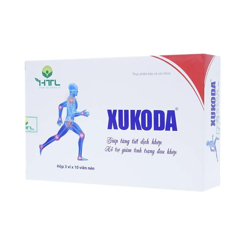 Hình ảnh Viên nén Xukoda Hoàng Thăng Long giúp tăng tiết dịch khớp, hỗ trợ giảm tình trạng đau khớp (3 vỉ x 10 viên)