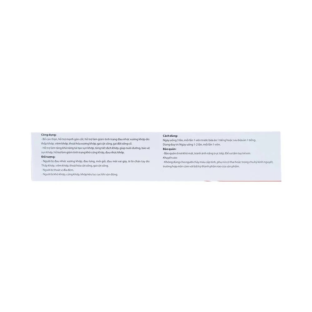 Hình ảnh Viên nén Xukoda Hoàng Thăng Long giúp tăng tiết dịch khớp, hỗ trợ giảm tình trạng đau khớp (3 vỉ x 10 viên)