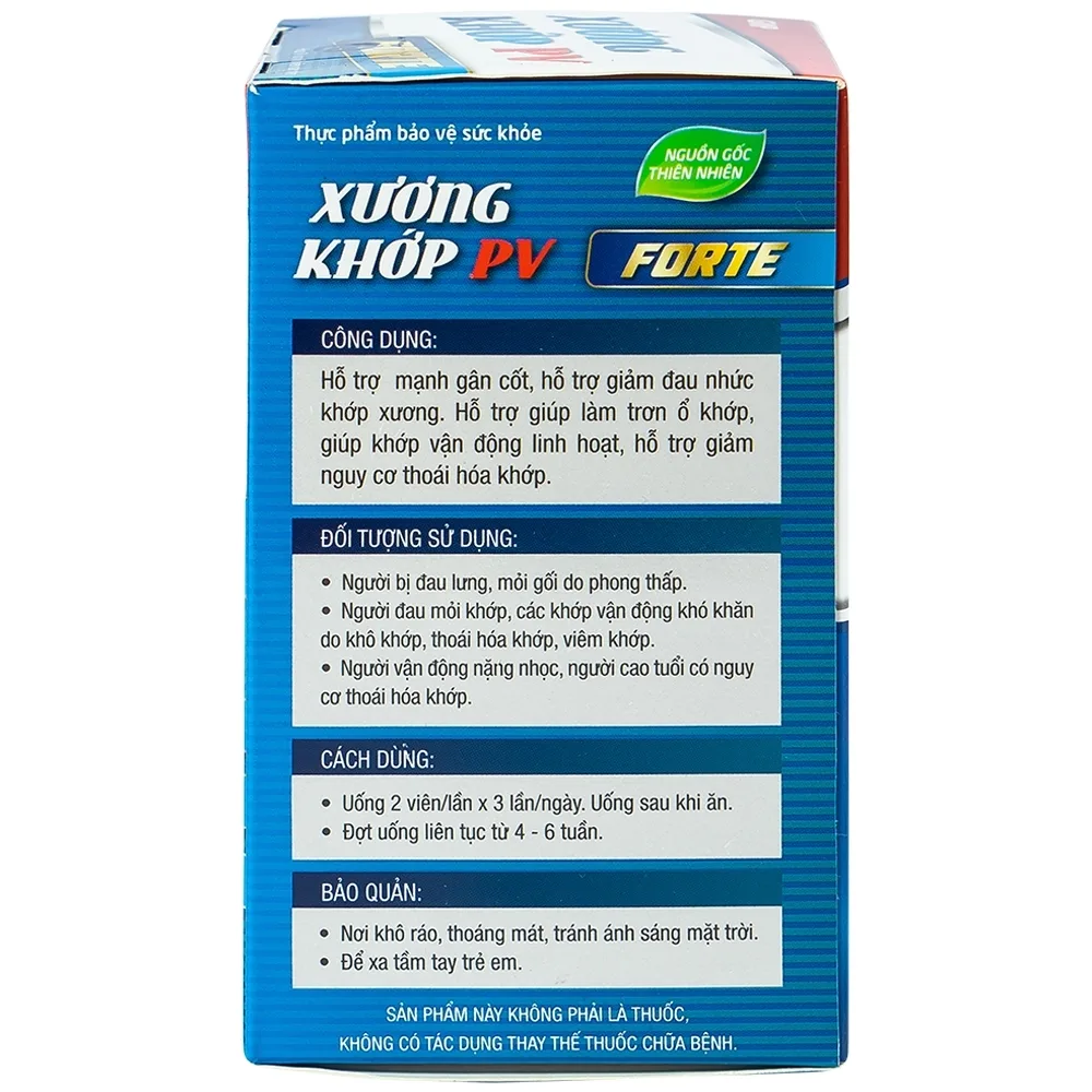 Hình ảnh Viên nang mềm Xương Khớp PV Forte hỗ trợ khớp, giảm nguy cơ thoái hóa khớp (60 viên)