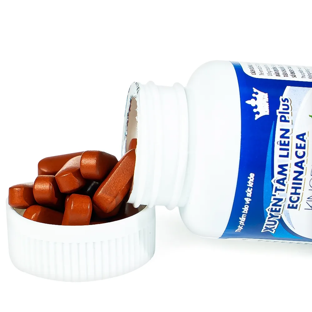 Hình ảnh Viên nén Xuyên Tâm Liên Plus Echinacea Kingphar hỗ trợ giảm ho, giảm đờm, giảm đau rát họng (60 viên)