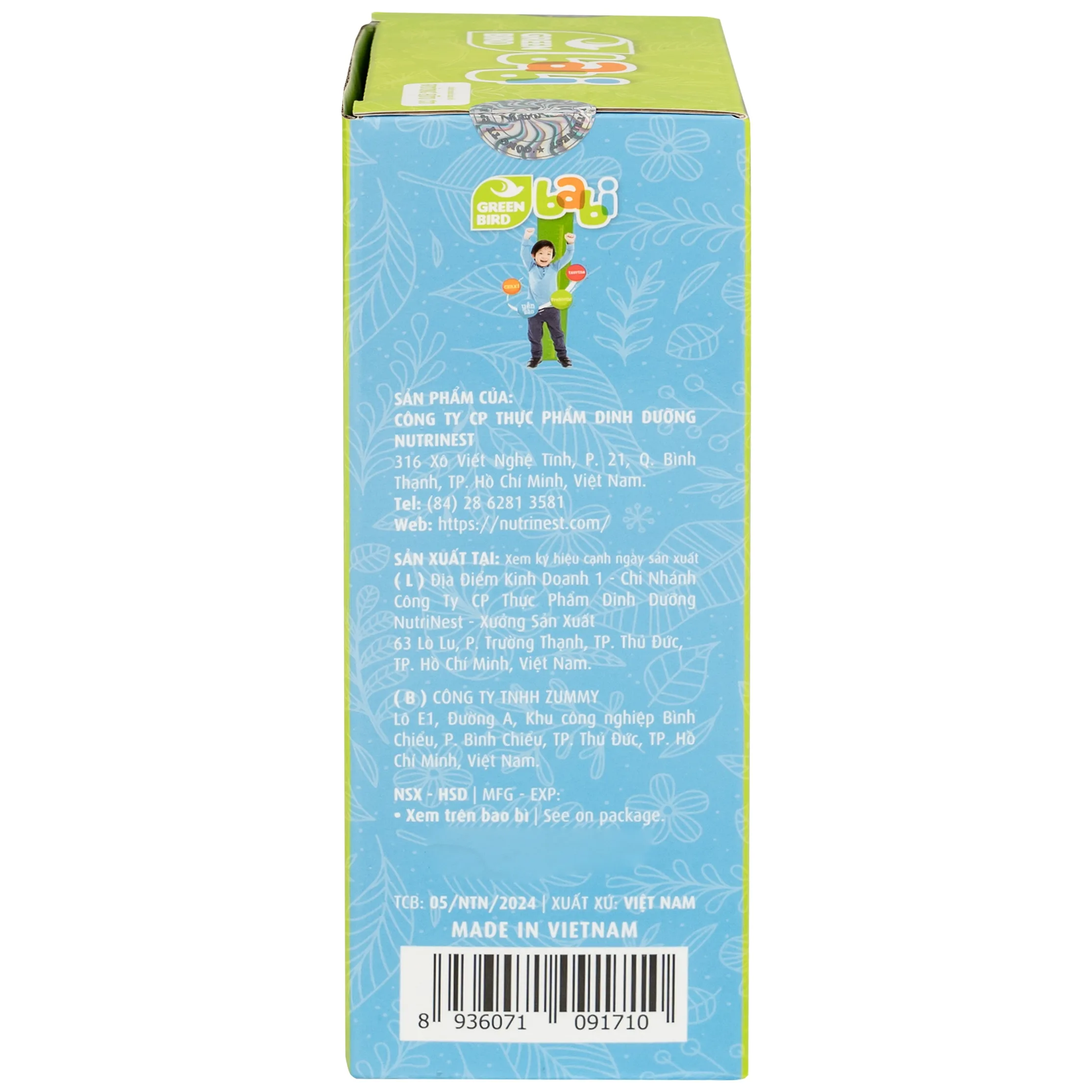 Hình ảnh Nước Yến Sào Green Bird Babi hương vani giúp tăng cường đề kháng và hệ miễn dịch (4 hũ x 72g)