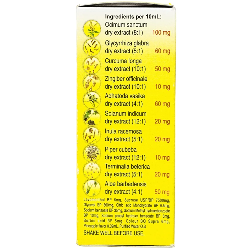 Hình ảnh Siro Zecuf Herbal Syrup hỗ trợ bổ phế, giảm ho, làm dịu mát cổ họng (100ml)