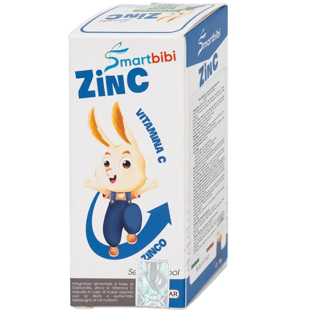 Hình ảnh Siro Smartbibi Zinc GRICAR bổ sung kẽm, vitamin C giúp tăng sức đề kháng, cải thiện tình trạng biếng ăn (30ml)