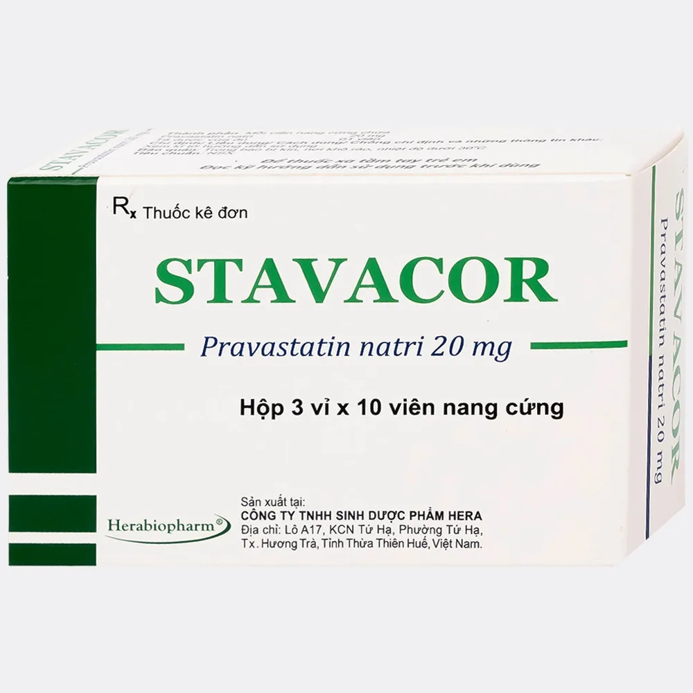 Hình ảnh Thuốc Stavacor 20mg Herabiopharm điều trị tăng cholesterol máu (3 vỉ x 10 viên)