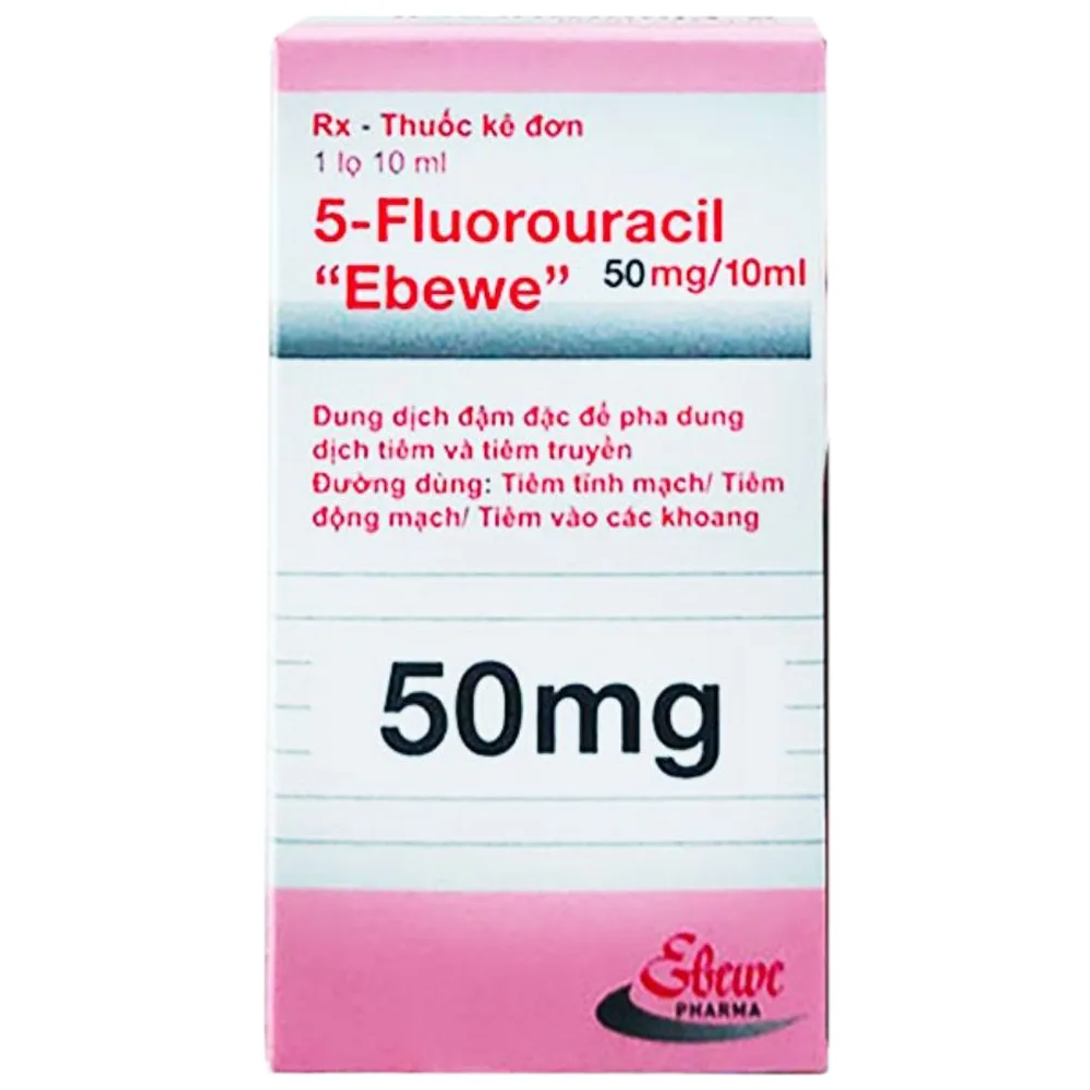 Hình ảnh Thuốc 5-Fluorouracil 50mg Novartis điều trị giảm nhẹ trong nhiều loại ung thư (10ml)
