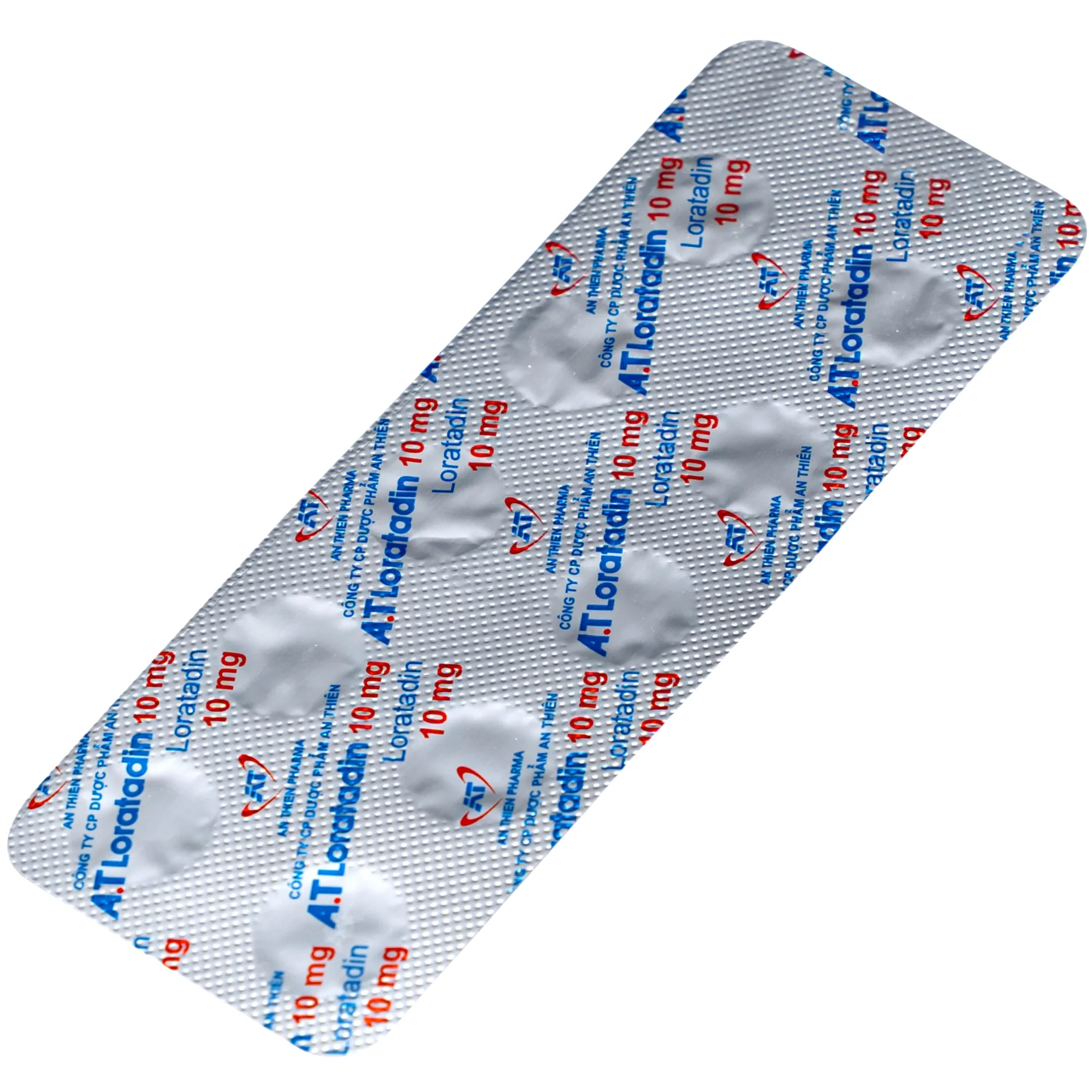 Hình ảnh Viên nén phân tán trong miệng Loratadin 10mg An Thiên điều trị viêm mũi dị ứng, mề đay (10 vỉ x 10 viên)