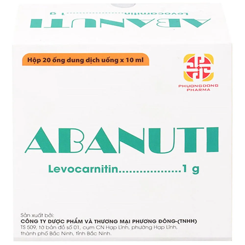 Hình ảnh Dung dịch uống Abanuti 1g Phương Đông bổ sung năng lượng, cải thiện tinh thần, thể lực (20 ống x 10ml)