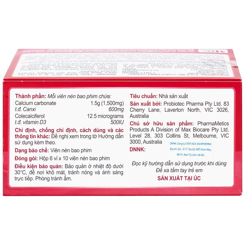 Hình ảnh Thuốc Abricotis Probiotec hỗ trợ sức khỏe xương, cơ bắp, bổ sung canxi (6 vỉ x 10 viên)