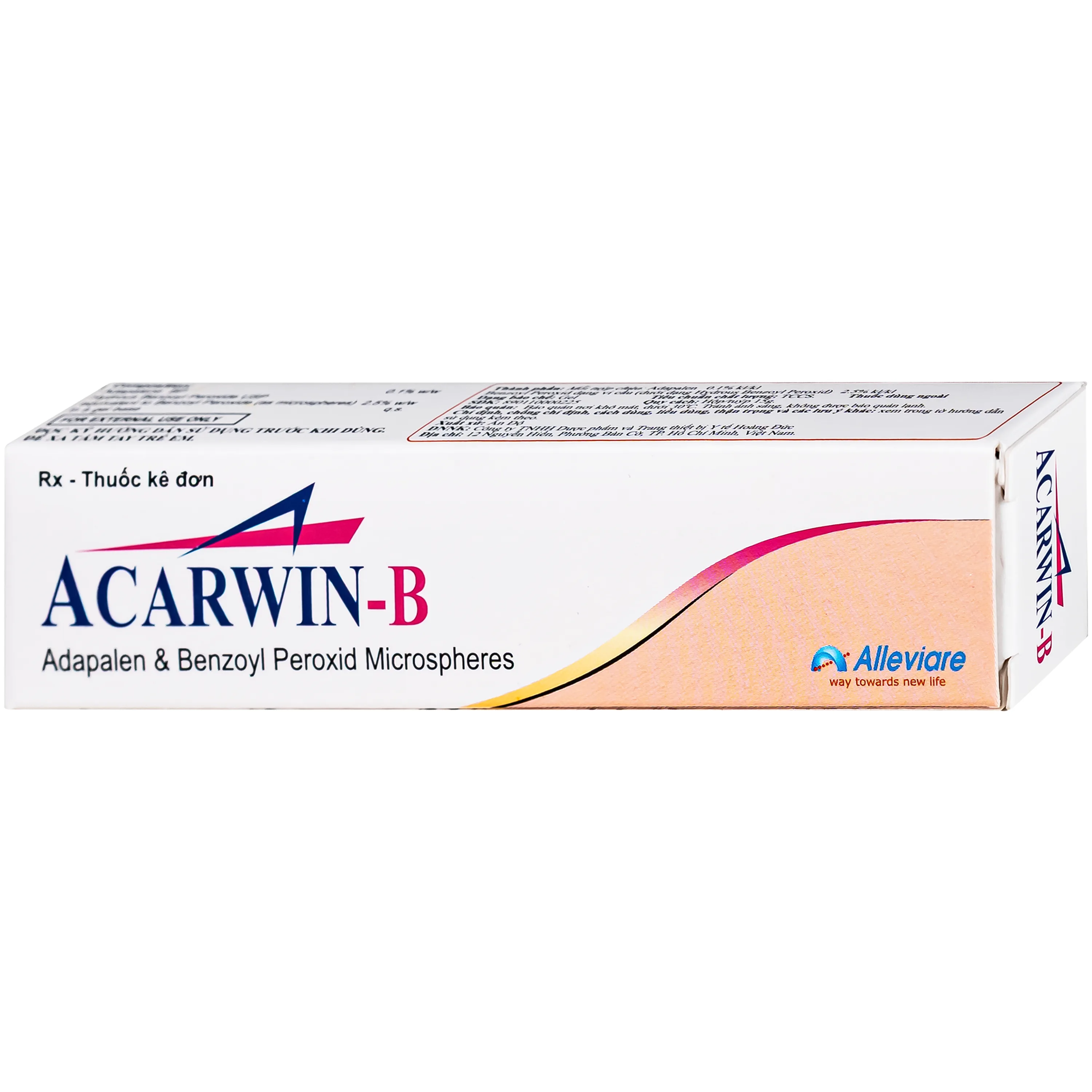 Hình ảnh Gel Acarwin-B 0.1%/2.5% Alleviare điều trị mụn trứng cá (15g)