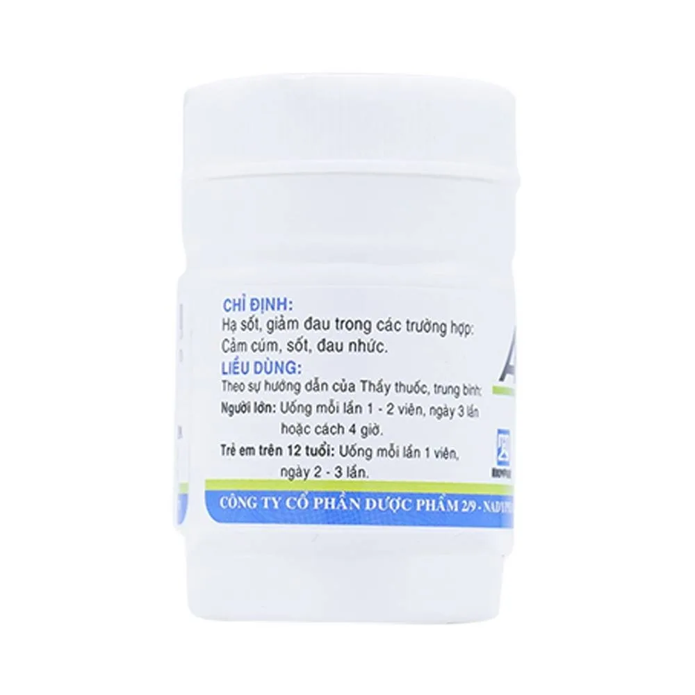 Hình ảnh Thuốc Acemol 325mg Nadyphar hạ sốt và giảm đau (40 viên)