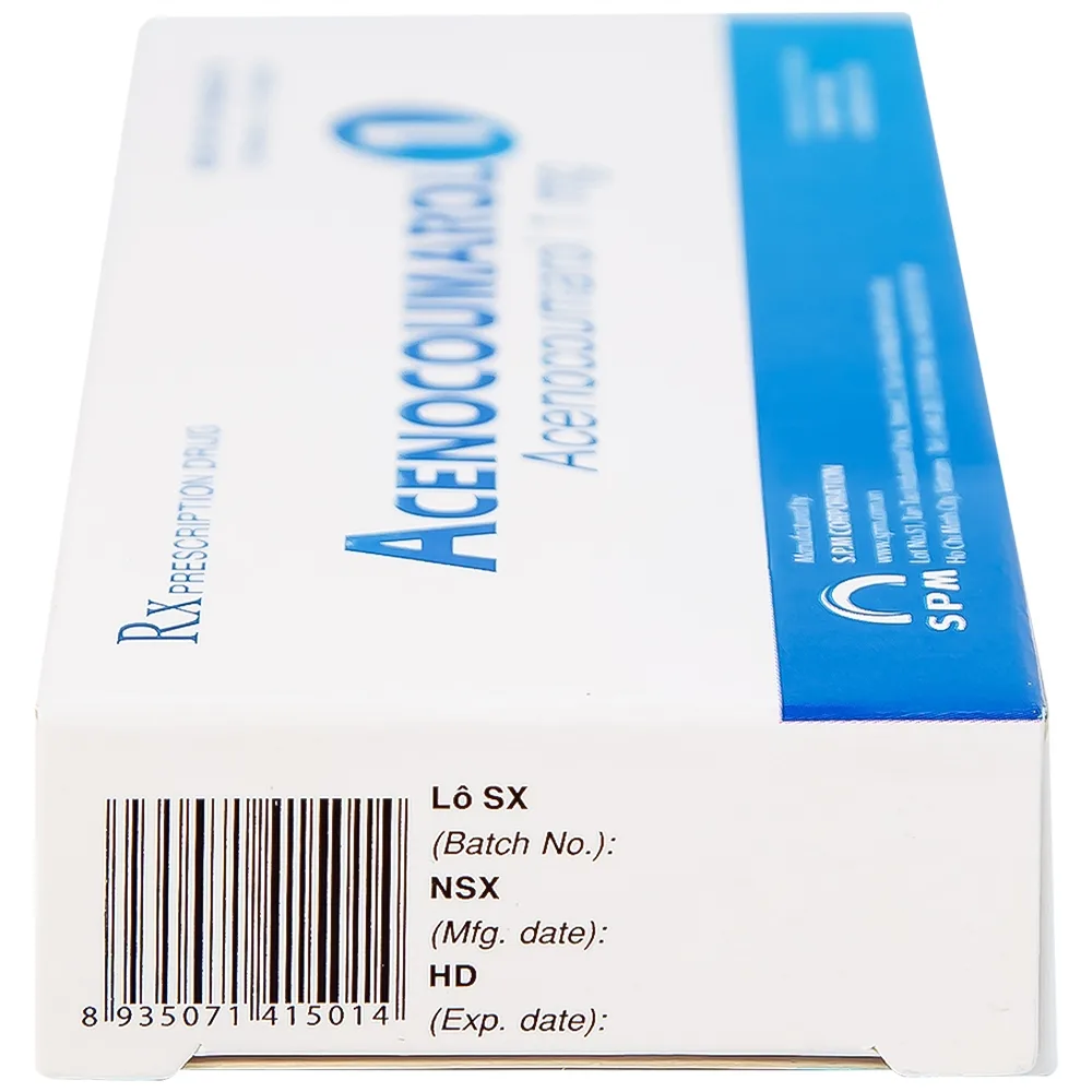Hình ảnh Thuốc Acenocoumarol 1 SPM điều trị và ngăn ngừa bệnh nghẽn mạch (3 vỉ x 10 viên)