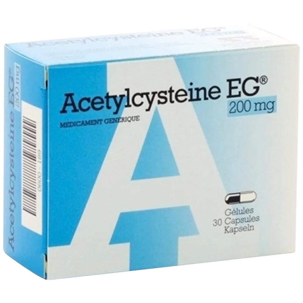 Hình ảnh Thuốc cốm Acetylcystein EG 200mg Pymepharco tiêu nhầy trong bệnh viêm phế quản (30 gói x 2g)
