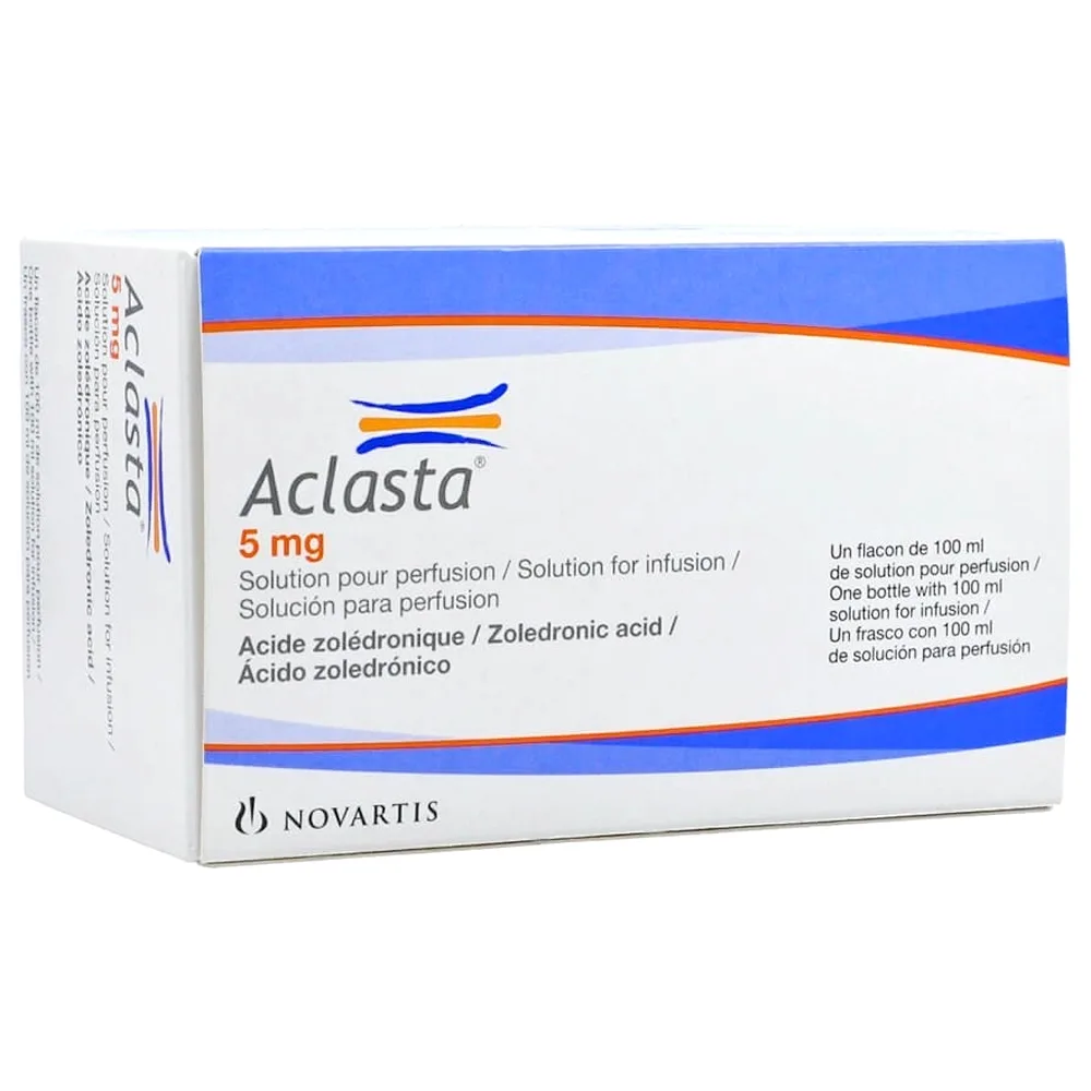 Hình ảnh Dung dịch truyền tĩnh mạch Aclasta 5mg Sandoz điều trị loãng xương ở phụ nữ sau mãn kinh