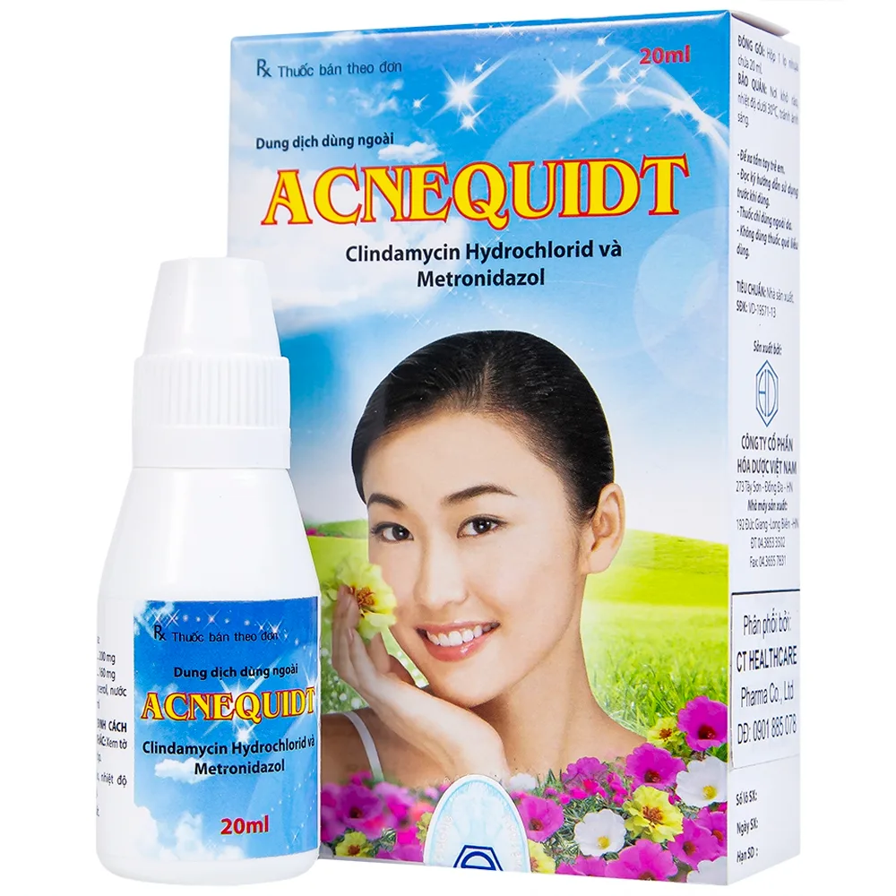 Hình ảnh Dung dịch dùng ngoài Acnequidt Hóa Dược điều trị bệnh trứng cá (20ml)