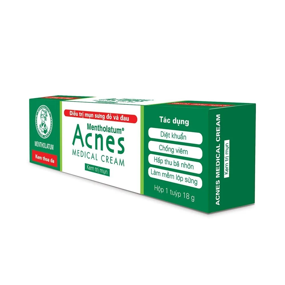 Hình ảnh Kem trị mụn Acnes Medical Cream điều trị mụn sưng đỏ, đau (18g)