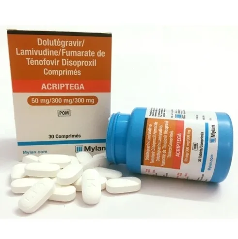 Hình ảnh Thuốc Acriptega 50mg/300mg/300mg Mylan điều trị nhiễm virus gây suy giảm miễn dịch ở người HIV-1 (30 viên)