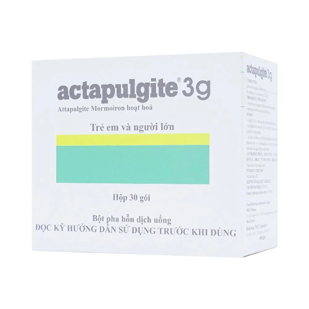 Hình ảnh Bột pha dung dịch uống Actapulgite 3g Beaufour Ipsen điều trị tiêu chảy và chướng bụng (30 gói)