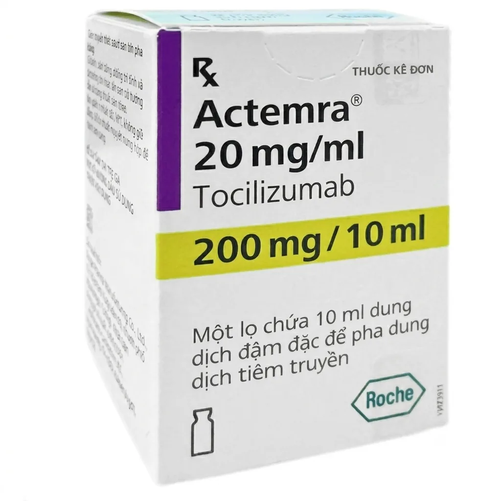 Hình ảnh Dung dịch tiêm truyền Actemra 200mg Roche điều trị viêm khớp dạng thấp (Hộp 10ml)