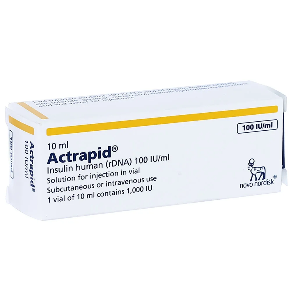 Hình ảnh Thuốc tiêm Actrapid 100 IU/ml Novo điều trị bệnh tiểu đường (10ml)