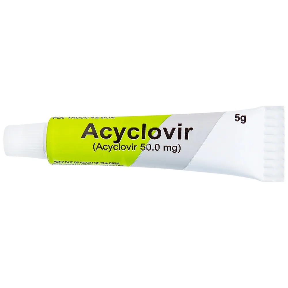 Hình ảnh Kem bôi da Acyclovir Sinil điều trị nhiễm virus Herpes simplex (5g)