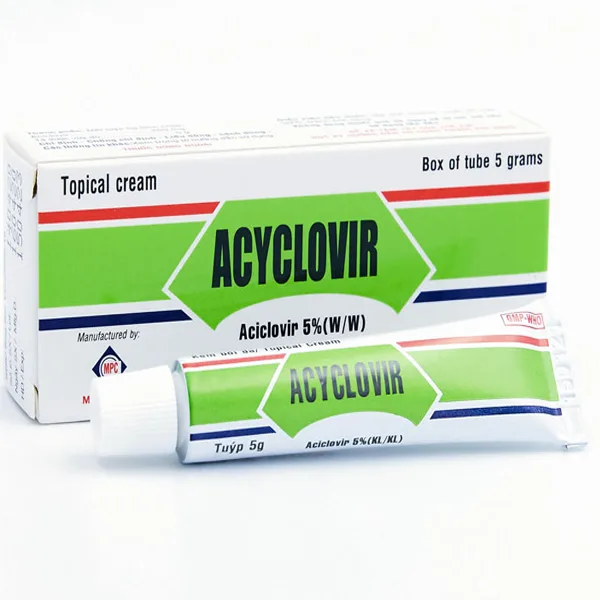 Hình ảnh Kem bôi da Acyclovir Medipharco điều trị nhiễm virus Herpes simplex (5g)