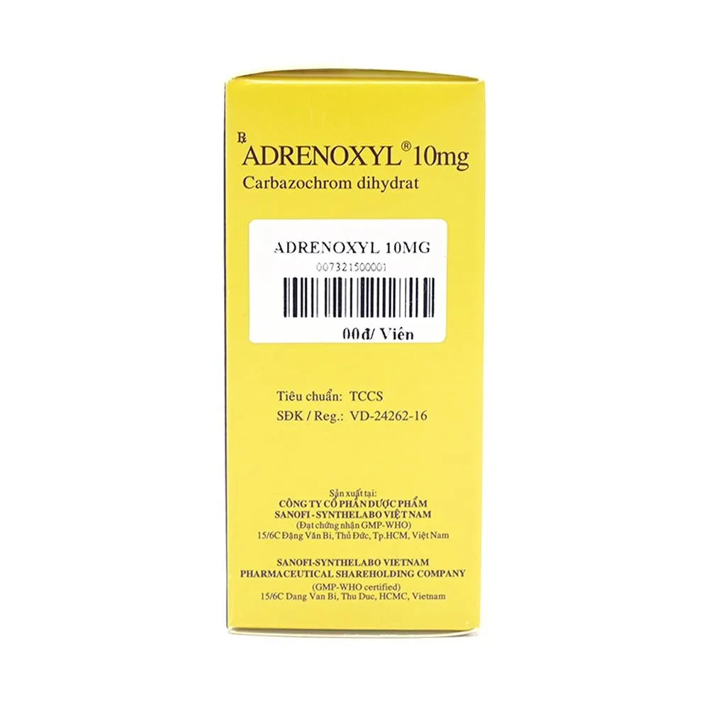 Hình ảnh Thuốc Adrenoxyl 10mg cầm máu, điều trị xuất huyết do mao mạch (8 vỉ x 8 viên)