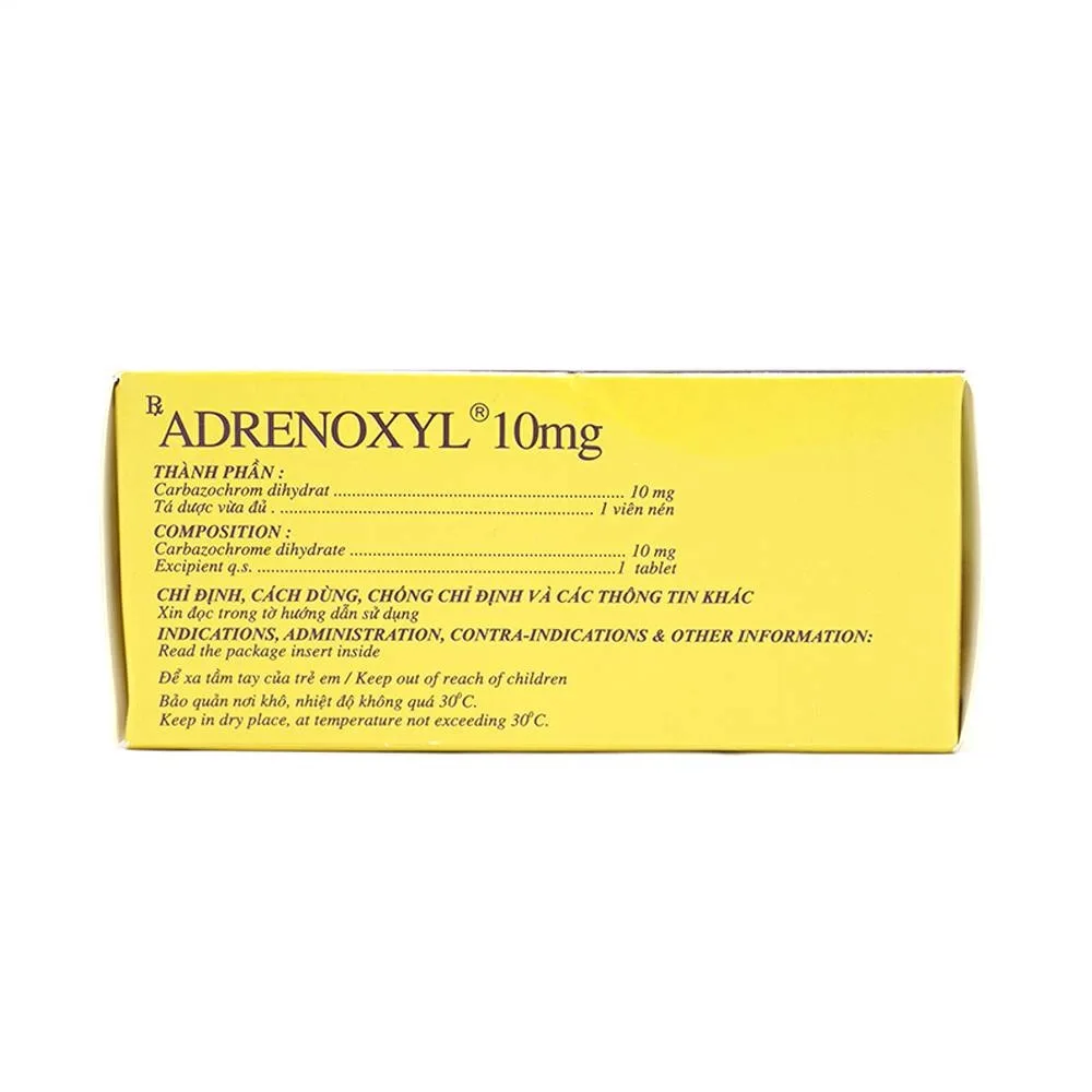 Hình ảnh Thuốc Adrenoxyl 10mg cầm máu, điều trị xuất huyết do mao mạch (8 vỉ x 8 viên)