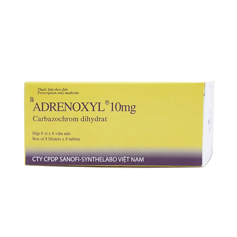 Hình ảnh Thuốc Adrenoxyl 10mg cầm máu, điều trị xuất huyết do mao mạch (8 vỉ x 8 viên)