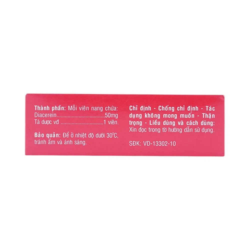 Hình ảnh Thuốc Agdicerin 50mg Agimexpharm điều trị triệu chứng các bệnh thoái hóa khớp hông, gối (3 vỉ x 10 viên)