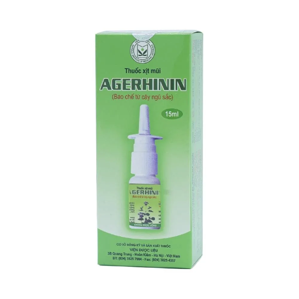Hình ảnh Thuốc xịt mũi Agerhinin điều trị viêm mũi nhiễm trùng, viêm mũi, viêm xoang dị ứng (15ml)