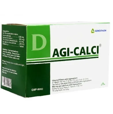 Hình ảnh Thuốc Agi-calci Agimexpharm bổ sung calci, phòng và điều trị loãng xương (20 vỉ x 10 viên)