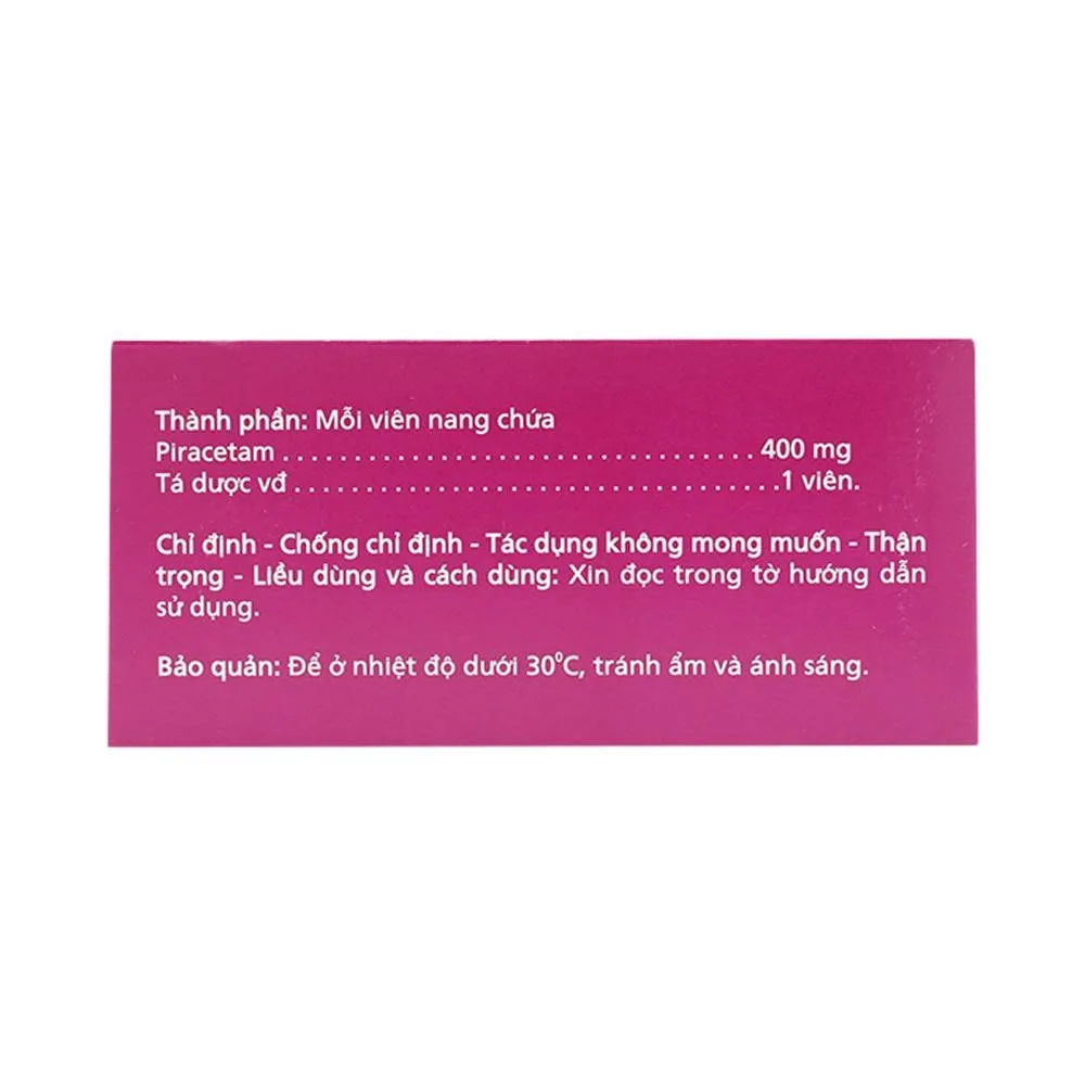 Hình ảnh Thuốc Agicetam 400 Agimexpharm điều trị triệu chứng chóng mặt (10 vỉ x 10 viên)