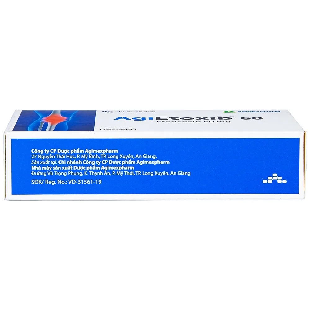 Hình ảnh Thuốc Agietoxib 60 Agimexpharm điều trị viêm xương khớp (3 vỉ x 10 viên)