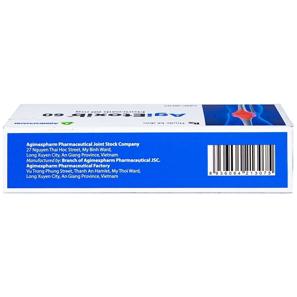 Hình ảnh Thuốc Agietoxib 60 Agimexpharm điều trị viêm xương khớp (3 vỉ x 10 viên)