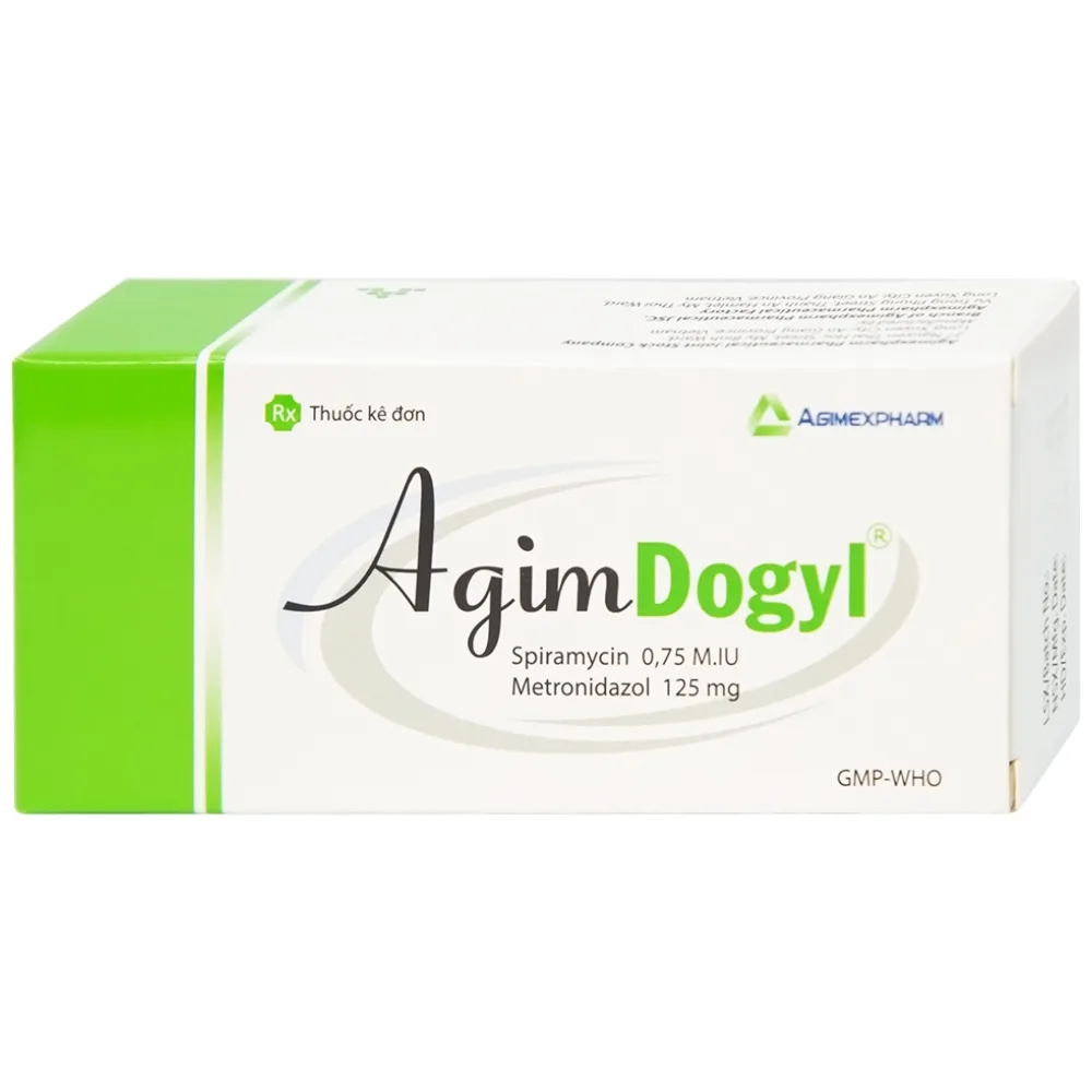 Hình ảnh Thuốc Agimdogyl Agimexpharm điều trị nhiễm trùng răng miệng cấp tính, mạn tính (2 vỉ x 10 viên)