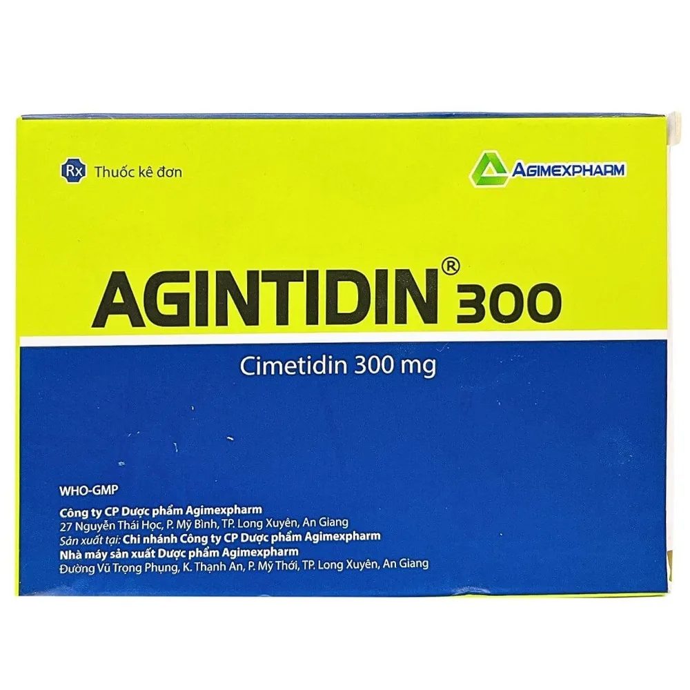 Hình ảnh Thuốc Agintidin 300 Agimexpharm điều trị dạ dày và ruột, loét dạ dày (10 vỉ x 10 viên)
