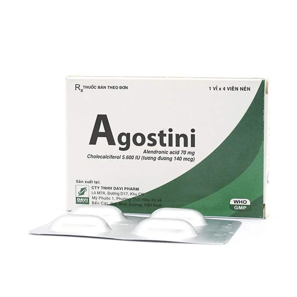 Hình ảnh Thuốc Agostini Agimexpharm điều trị loãng xương (1 vỉ x 4 viên)