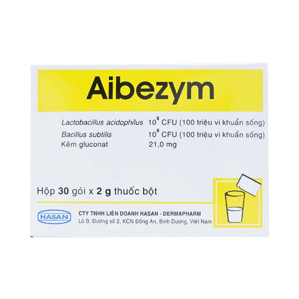 Hình ảnh Thuốc bột Aibezym Hasan bổ sung vi khuẩn có lợi cho đường tiêu hóa (30 gói x 2g)