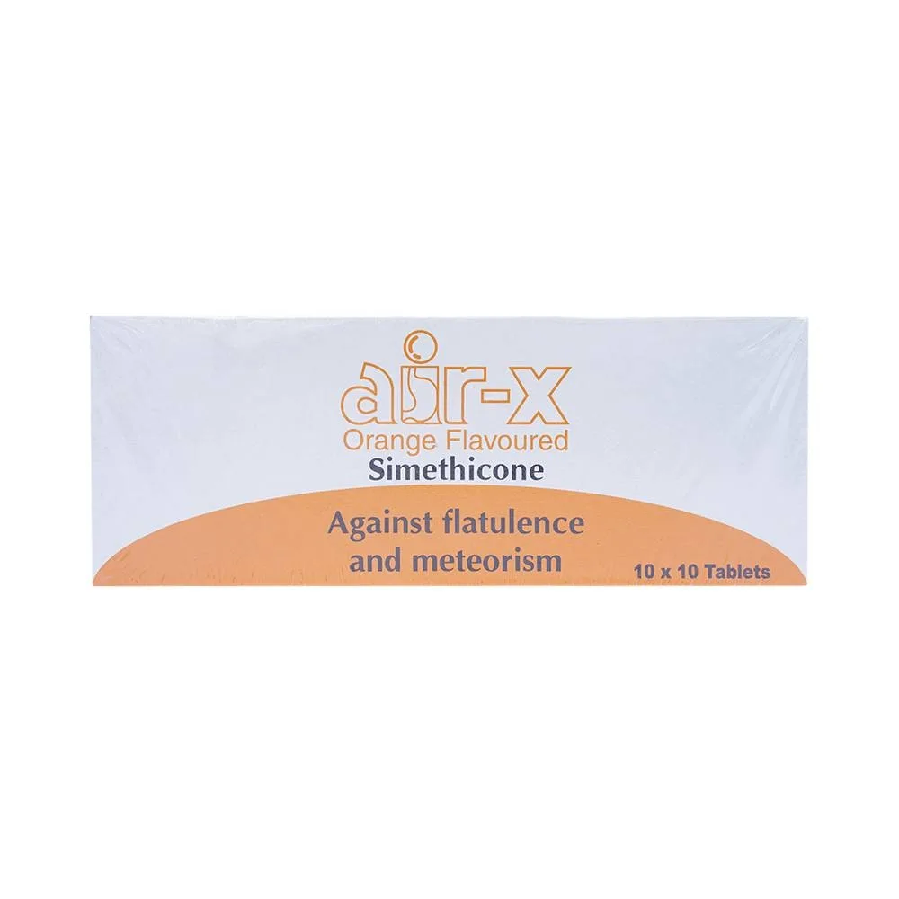Hình ảnh Viên nhai Air-X hương cam chống đầy hơi và chướng bụng (10 vỉ x 10 viên)