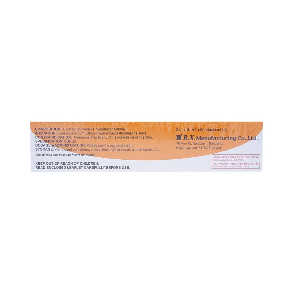 Hình ảnh Viên nhai Air-X hương cam chống đầy hơi và chướng bụng (10 vỉ x 10 viên)