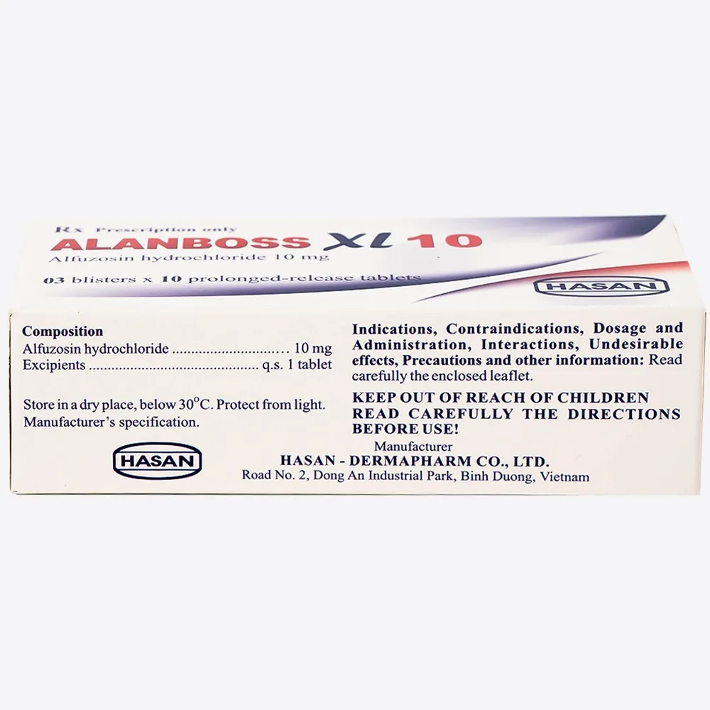 Hình ảnh Thuốc AlanBoss XL 10 Hasan điều trị các triệu chứng của phì đại tuyến tiền liệt lành tính (3 vỉ x 10 viên)