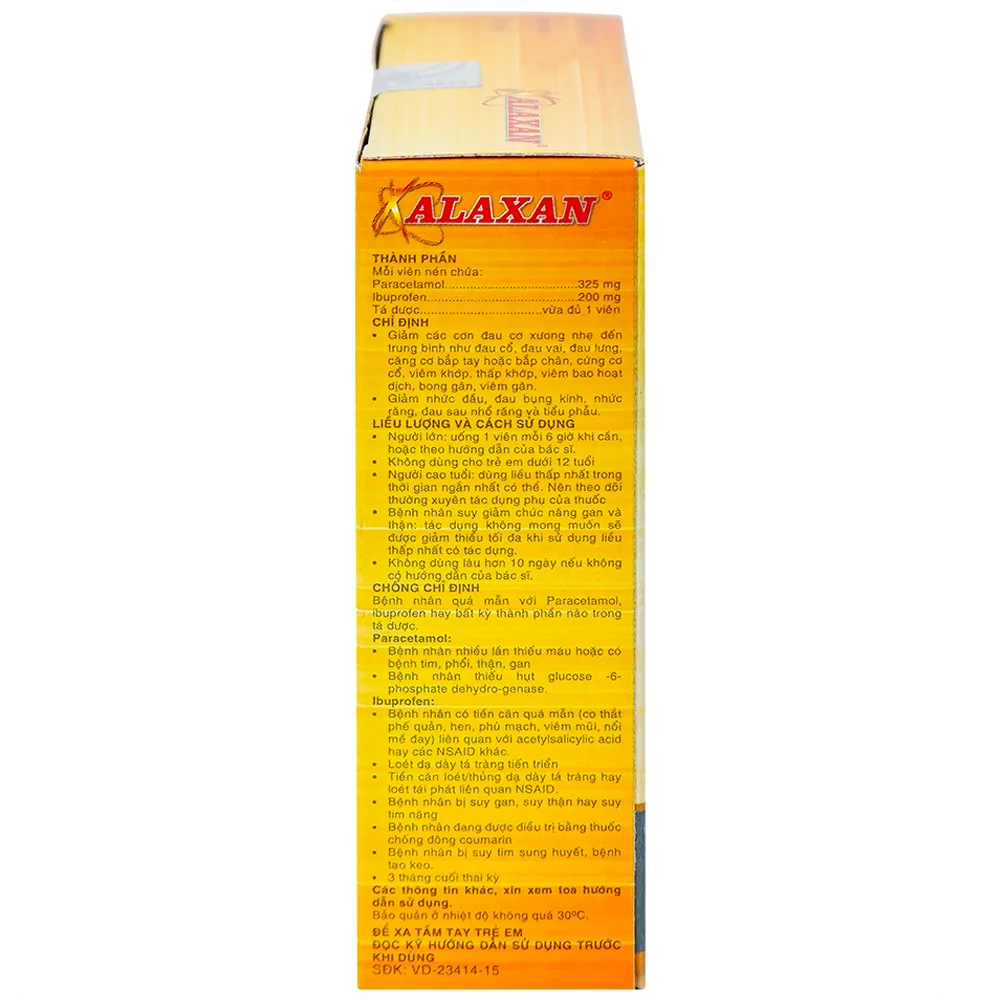 Hình ảnh Thuốc Alaxan United giảm các cơn đau cơ xương, nhức đầu, đau bụng kinh, nhức răng (10 vỉ x 10 viên)