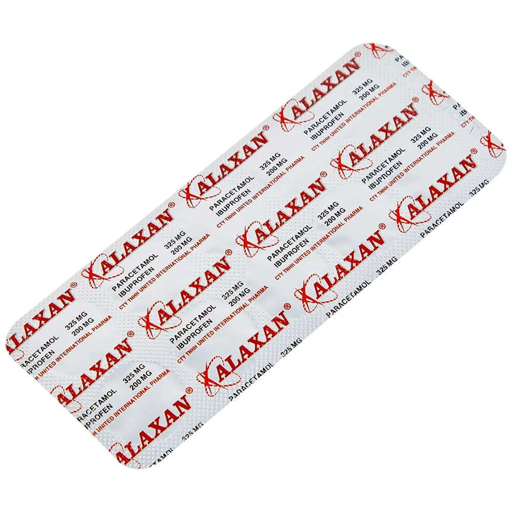 Hình ảnh Thuốc Alaxan United giảm các cơn đau cơ xương, nhức đầu, đau bụng kinh, nhức răng (10 vỉ x 10 viên)