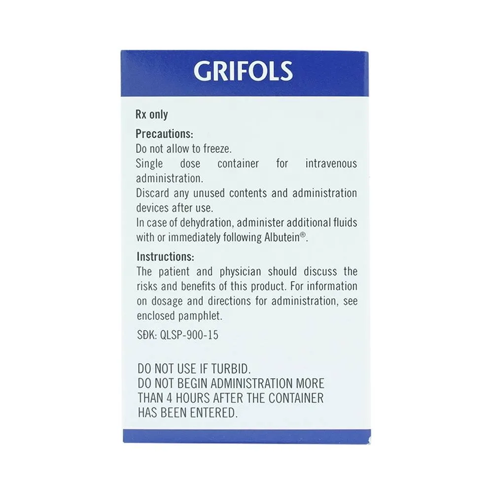 Hình ảnh Dịch truyền Albutein 20% Grifols điều trị sốc giảm thể tích (50ml)