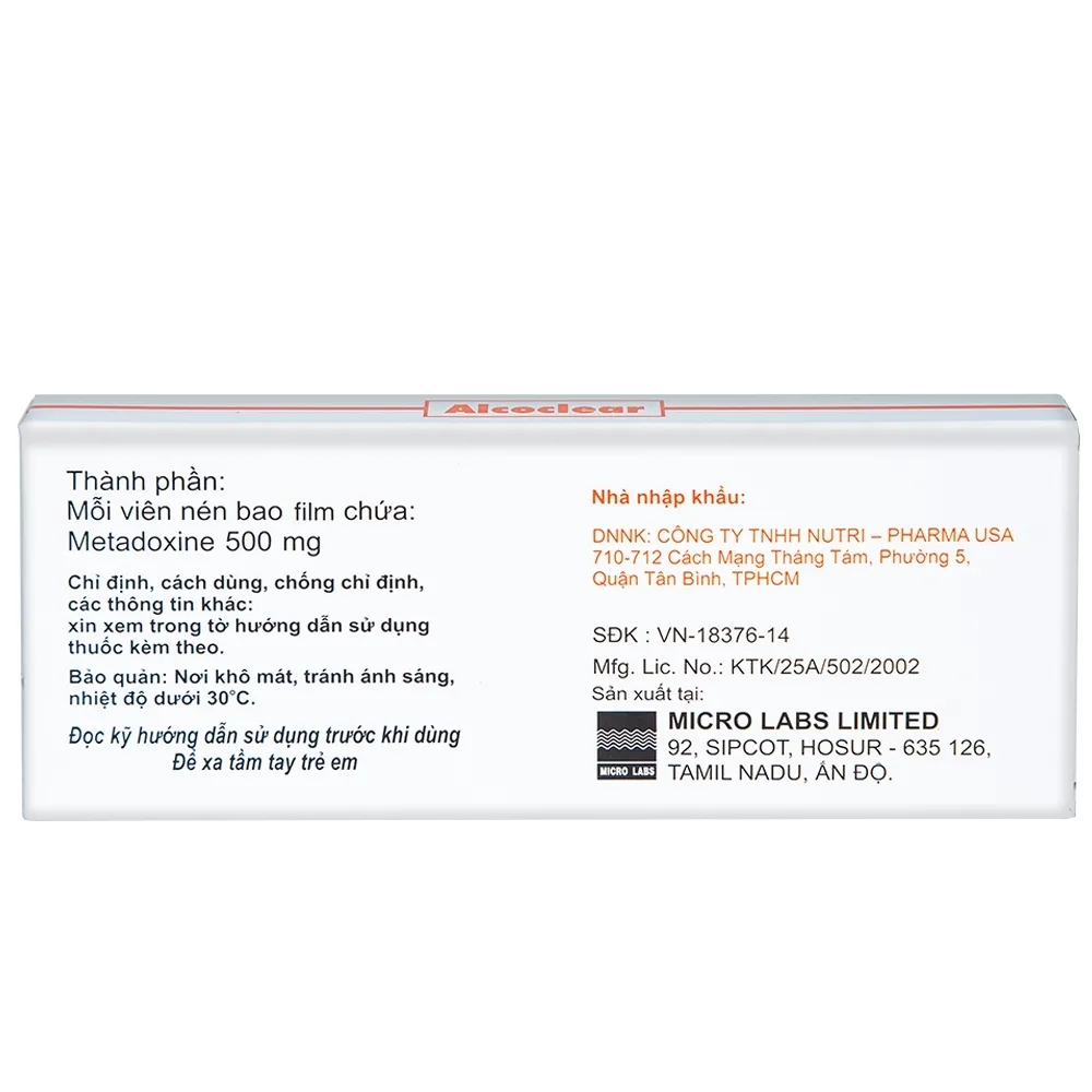 Hình ảnh Thuốc Alcoclear Micro hỗ trợ điều trị các bệnh về gan do rượu (3 vỉ x 10 viên)