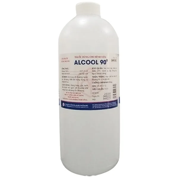 Hình ảnh Cồn thuốc dùng ngoài Alcool 90 độ OPC sát trùng vết thương ngoài da, vật dụng (1L)