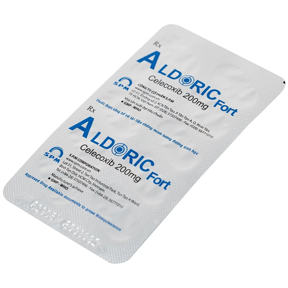 Hình ảnh Thuốc Aldoric Fort 200mg S.P.M điều trị thoái hóa khớp, viêm khớp (3 vỉ x 10 viên)