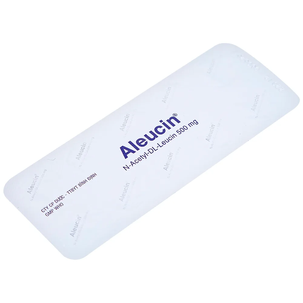 Hình ảnh Thuốc Aleucin 500mg Bidiphar điều trị các cơn chóng mặt (3 vỉ x 10 viên)